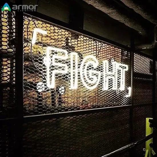 Letrero neón Fight